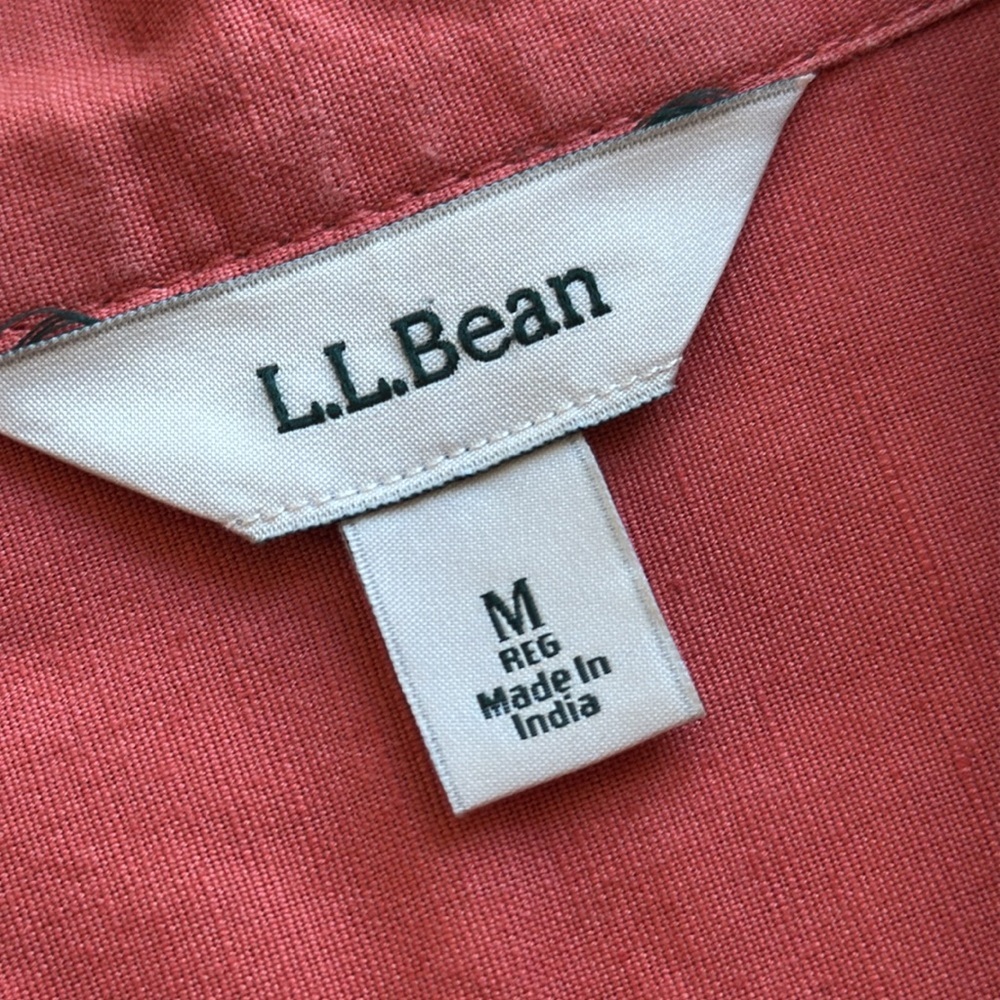 Llbean Jacket Shacket Button Front Linen Cotton S… - image 5